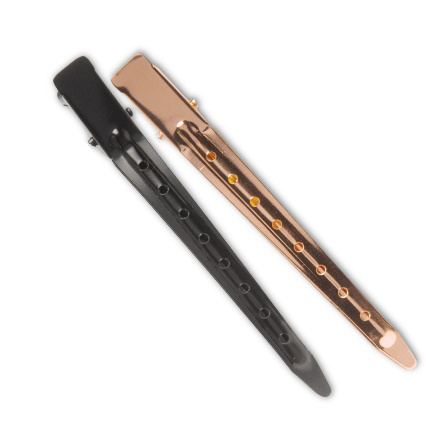 Annie Duck Bill Clips 3.5in, 12 Count Hair Clips, Black & Gold