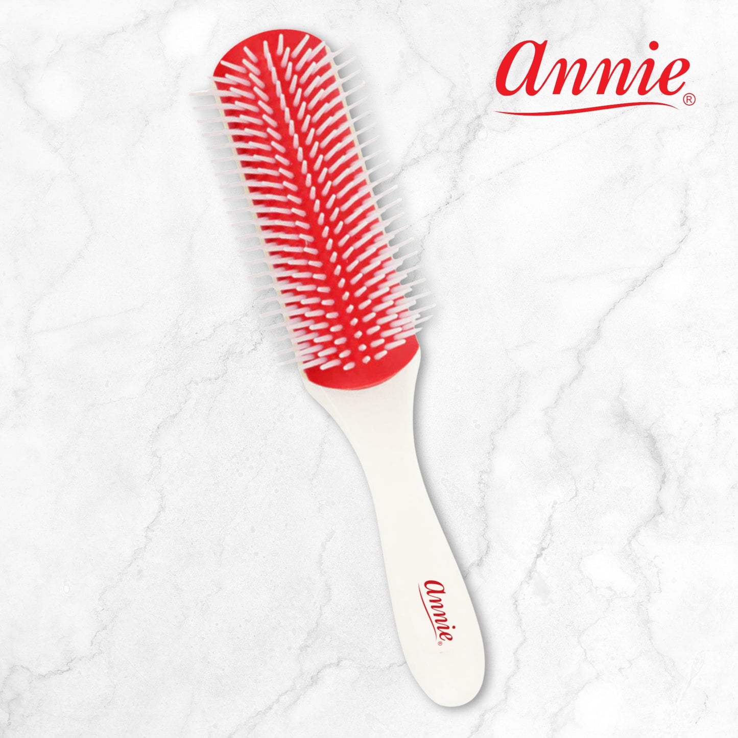 Annie Ergo Rubber Cushion Detangling Brush 9 Row