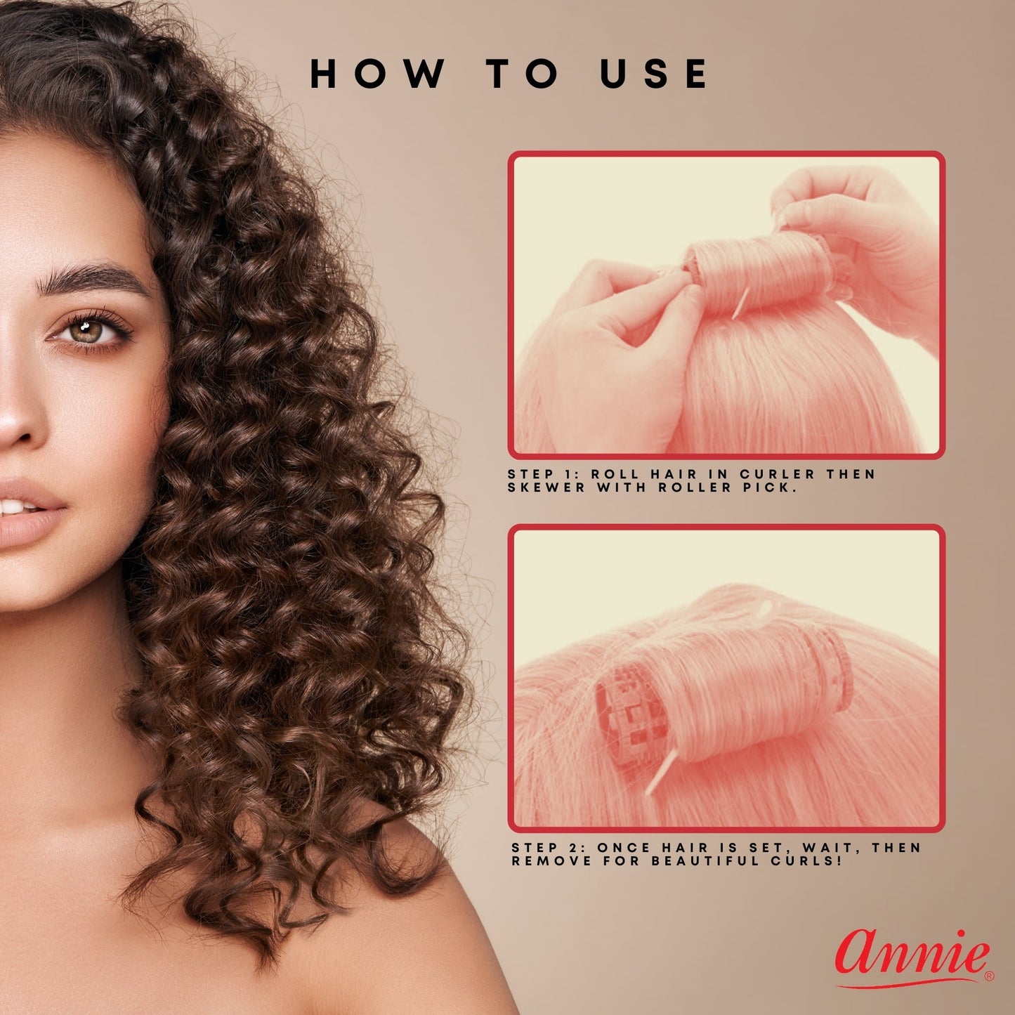 Annie Plastic Roller Picks 3in, 80 Count Hair Curler Picks, White