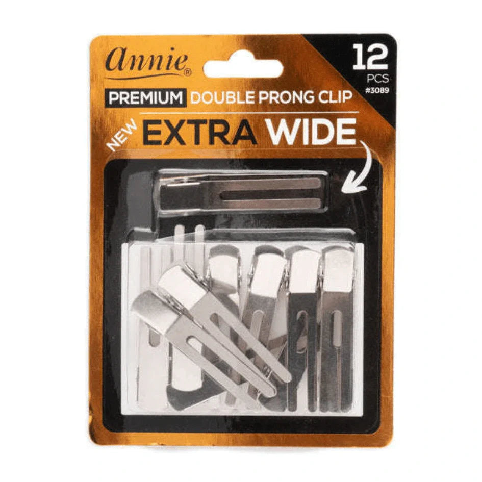 Annie Premium Large Double Prong Clips 12Ct Hair Clips Annie