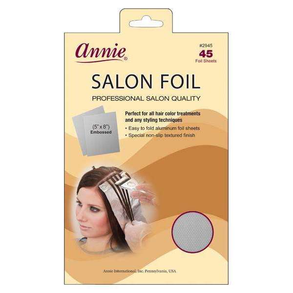 Annie Aluminum Salon Foil Sheets 45Ct Hair Coloring Accessories Annie