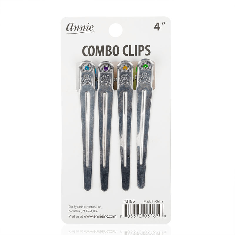Annie Combo Clips 4Ct Asst Color Hair Clips Annie