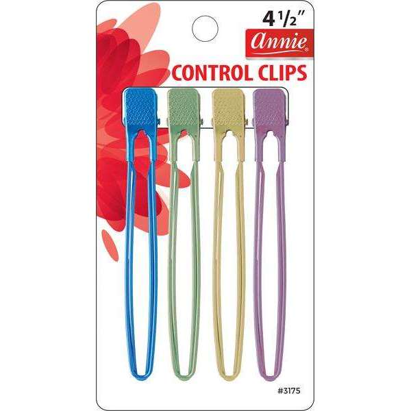 Annie Control Clips 4.5" 4Ct Hair Clips Annie