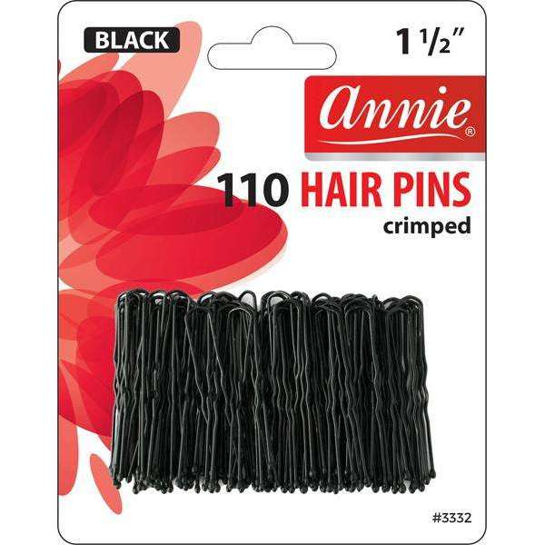 Annie Hair Pins 1 1/2" 110Ct Black Hair Pins Annie