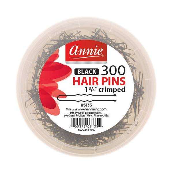 Annie Hair Pins 1 3/4In 300Ct Black Hair Pins Annie
