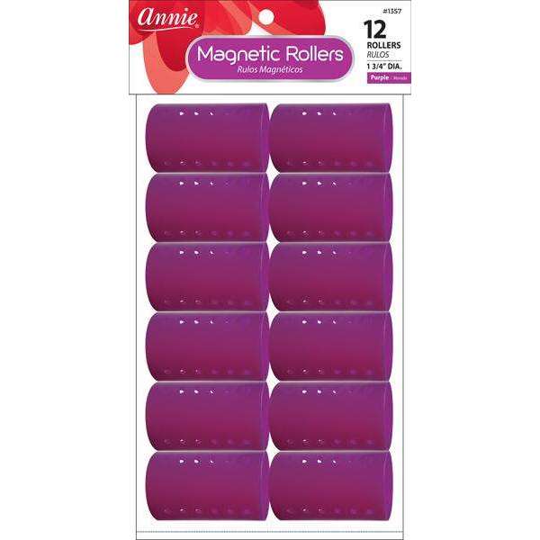 Annie Magnetic Rollers 1 3/4In 12Ct Purple Magnetic Rollers Annie