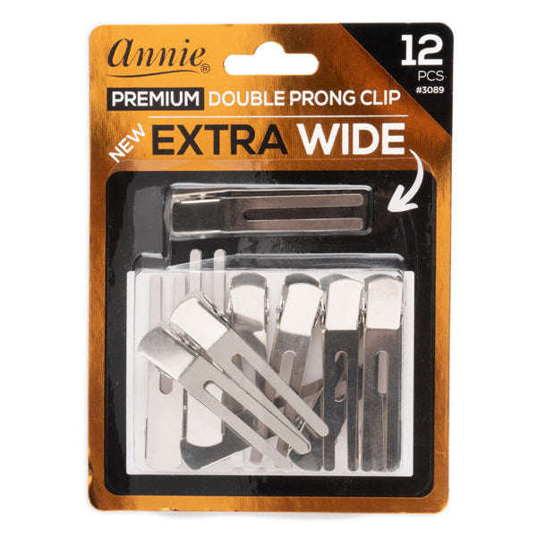 Annie Premium Large Double Prong Clips 12Ct Hair Clips Annie