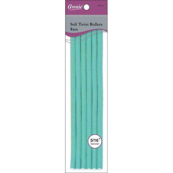 Annie Soft Twist Rollers 5/16" XL Green (6pcs) Soft Twist Rollers Annie