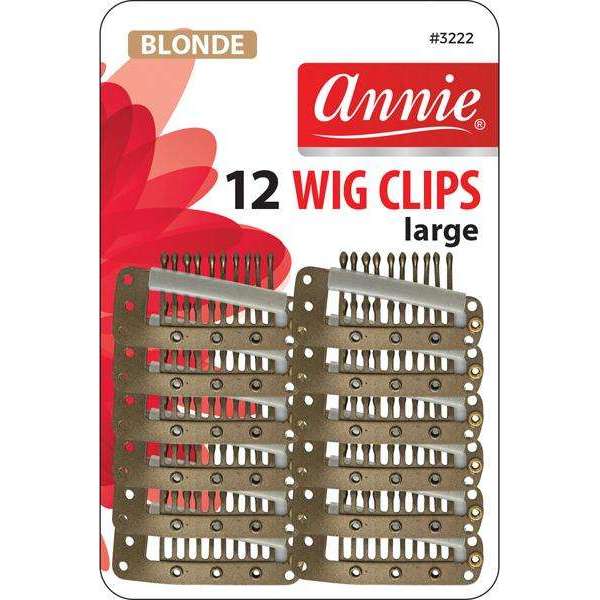Annie Wig Clips Large 12Ct Blonde Wig Clips Annie