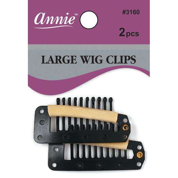Annie Wig Clips Large 2Ct Black Wig Clips Annie