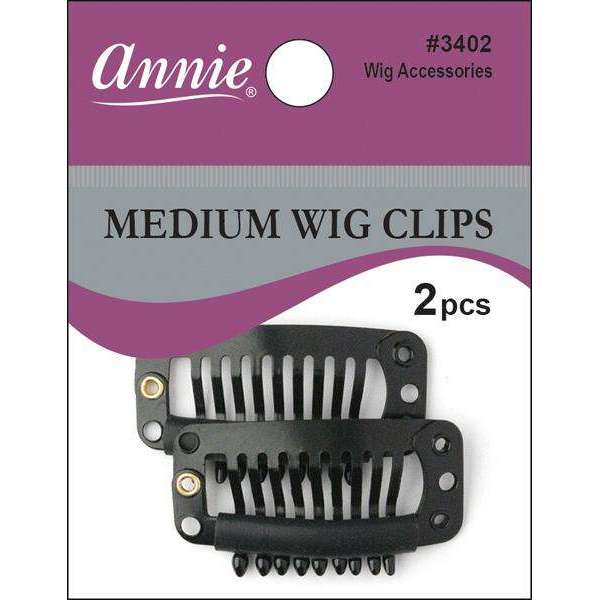 Annie Wig Clips Medium 2Ct Black Wig Clips Annie