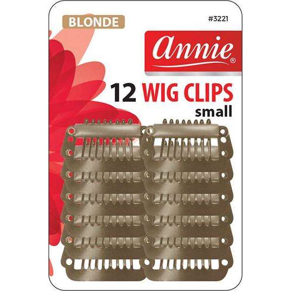 Annie Wig Clips Small 12Ct Blonde Wig Clips Annie