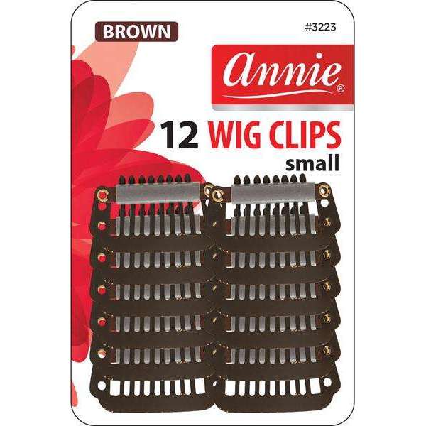 Annie Wig Clips Small 12Ct Brown Wig Clips Annie