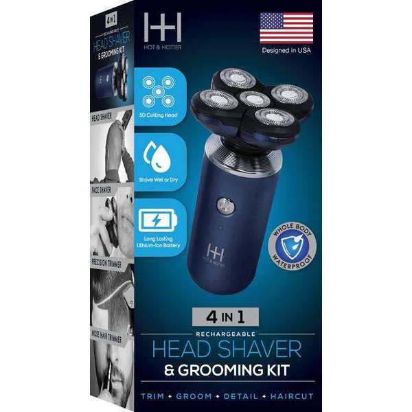 Hot & Hotter 4 in 1 Head Shaver & Grooming Kit Hair Clipper Hot & Hotter