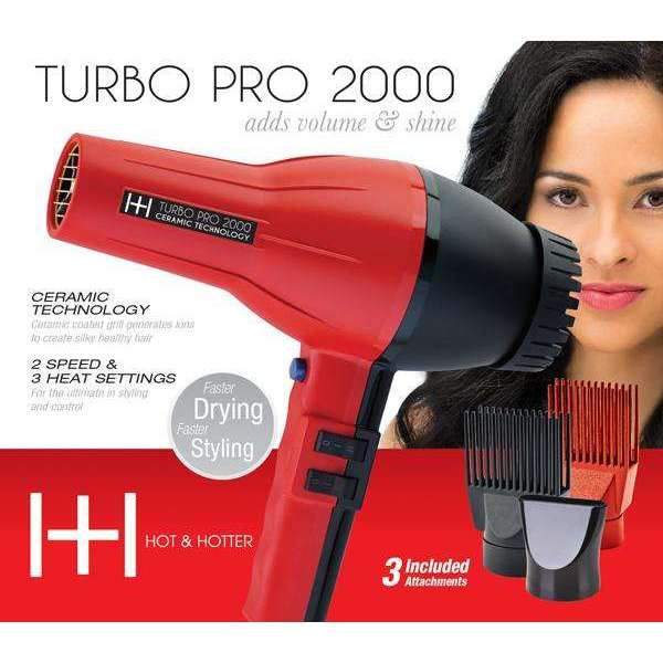 Hot & Hotter Turbo Pro2000 AC Hair Dryer Hair Dryer Hot & Hotter