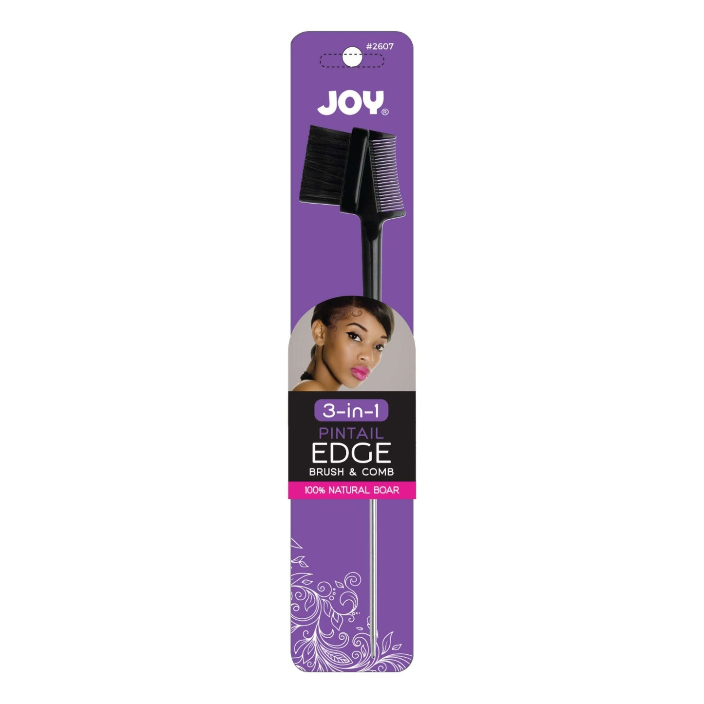 Joy 3 in 1 Pintail Edge Brush Boar Bristle from Annie Joy Black