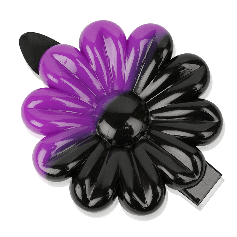 Joy Daisy Barrettes 12ct Black & Purple Joy