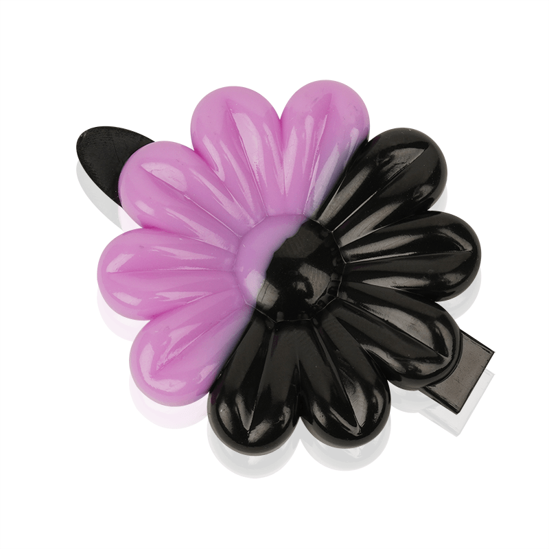 Joy Daisy Barrettes 12ct Black & Purple Joy