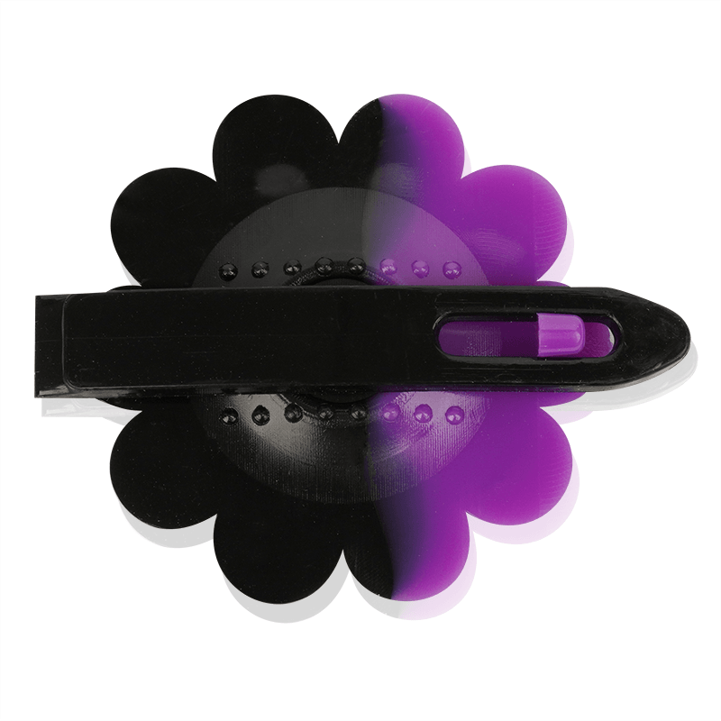 Joy Daisy Barrettes 12ct Black & Purple Joy