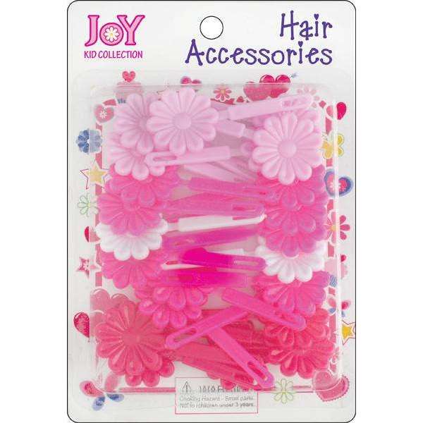 Joy Hair Barrettes 10Ct Asst Pink Joy