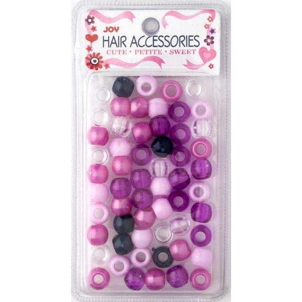 Joy Large Hair Beads 50Ct Asst Purple Beads Joy