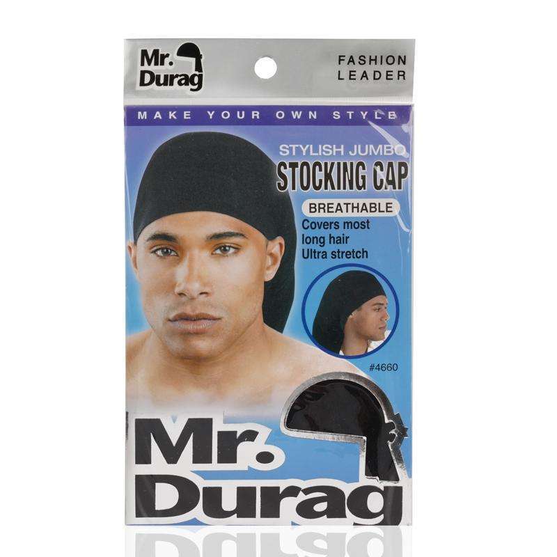 Mr. Durag Stylish Jumbo Stocking Cap Xl Black Durags Mr. Durag
