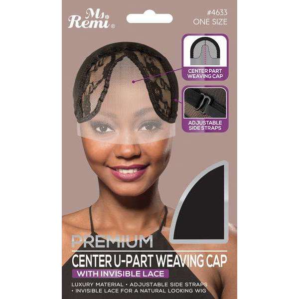 Ms. Remi Center Upart Weaving Cap With Invisible Lace Black Wig Caps Ms. Remi