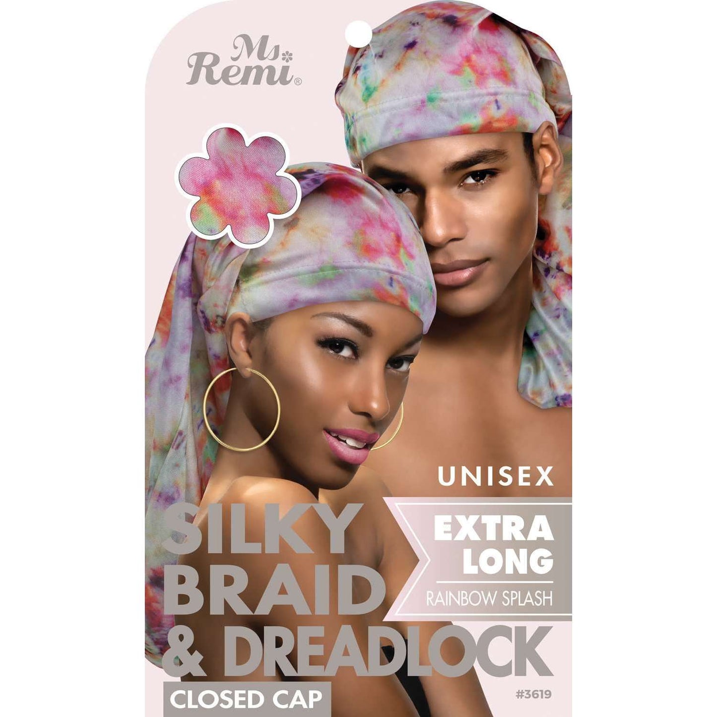 Ms. Remi Silky Braid and Dreadlocks Closed Cap Asst Color Bonnets Ms. Remi Rainbow Splash