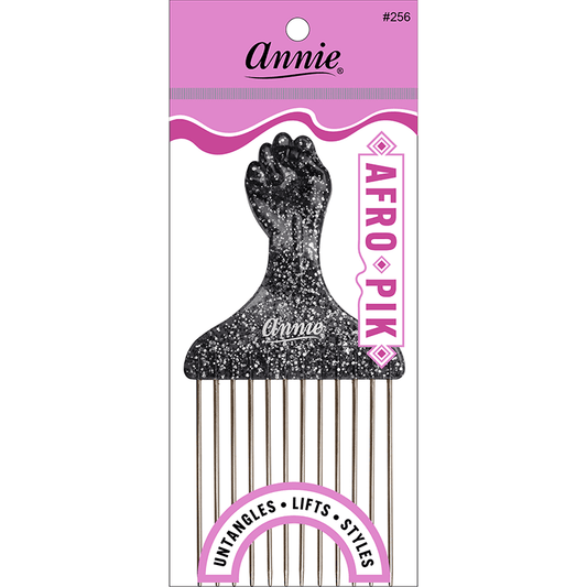 Annie Luminous Fist Afro Pik Asst Color Combs Annie Black  