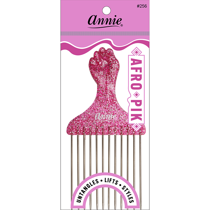 Annie Luminous Fist Afro Pik Asst Color Combs Annie Pink  