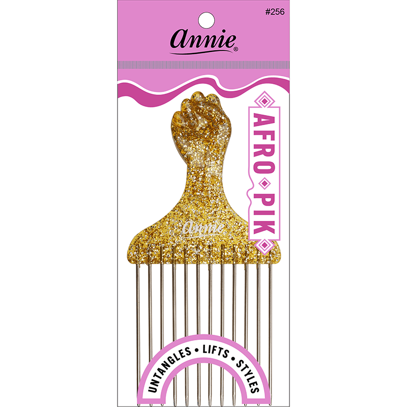 Annie Luminous Fist Afro Pik Asst Color Combs Annie Gold  