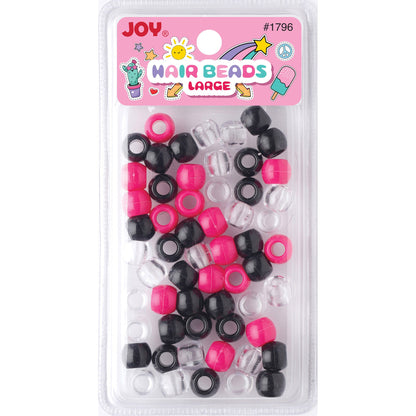 Joy Round Plastic Beads Large Size 50Ct Asst Color