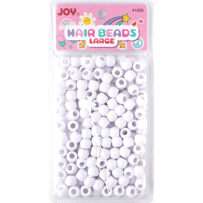 Joy Large Hair Beads 240Ct White