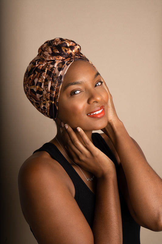 Ms. Remi Silky Top Knot Pre-Tied Turban Assorted Colors Turbans Ms. Remi   