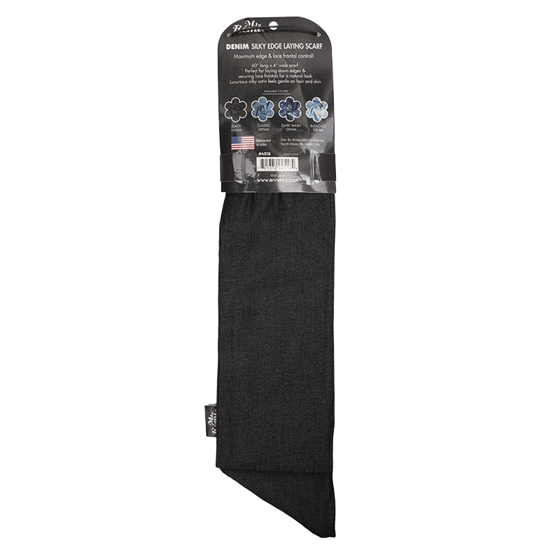 Ms. Remi Denim Silky Edge Laying Scarf 60" Long Scarves Ms. Remi   