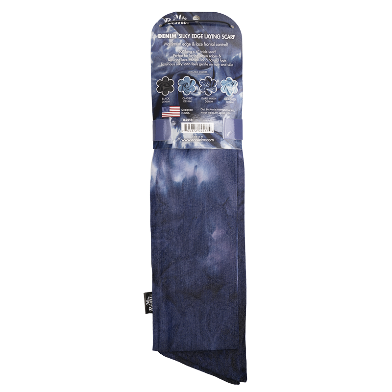 Ms. Remi Denim Silky Edge Laying Scarf 60" Long Scarves Ms. Remi   
