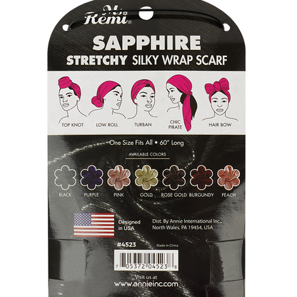 Ms. Remi Sapphire Wrap Scarf 60" Long Assorted Colors Scarves Ms. Remi   
