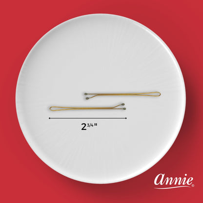 Annie Roller Pins 2 3/4In, 40 Count Metal Hair Pins, Bronze