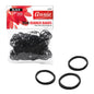 Annie Rubber Bands 14mm, 300 Count Elastic Hair Ties, Black