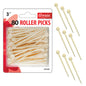 Annie Plastic Roller Picks 3in, 80 Count Hair Curler Picks, White