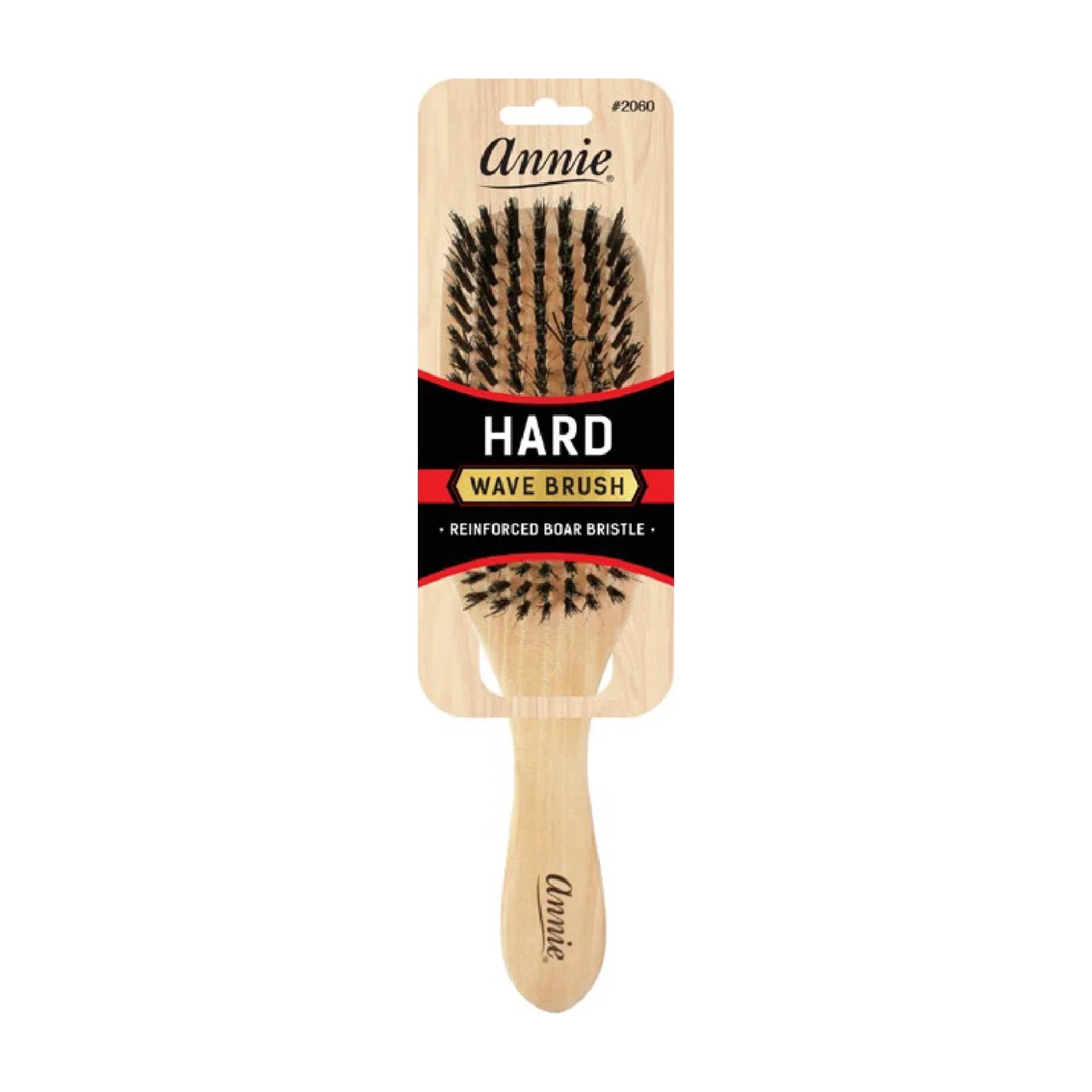 Annie Hard Wave Boar & Nylon Bristle Brush Light Brown Brushes Annie   