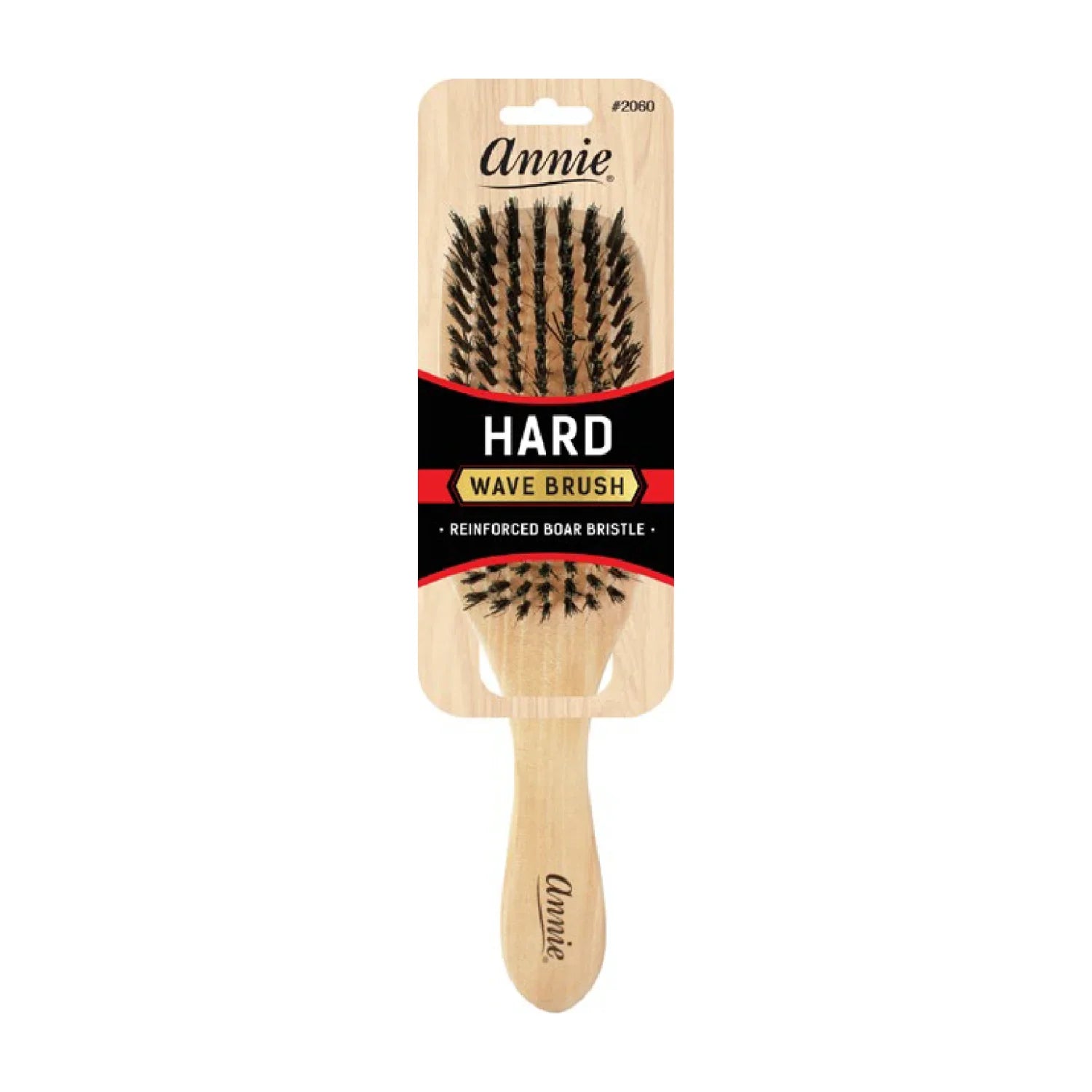 Annie Hard Wave Boar & Nylon Bristle Brush Light Brown Brushes Annie   
