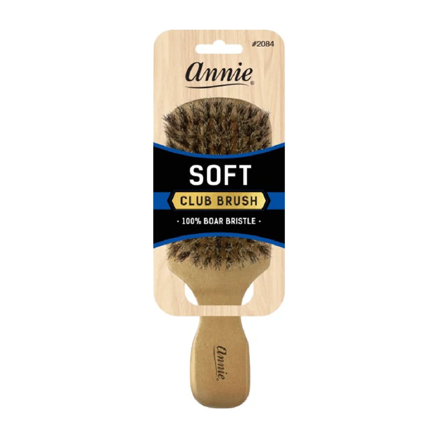 Annie Soft Club Brush 100% Pure Boar Bristles Gold Brushes Annie   
