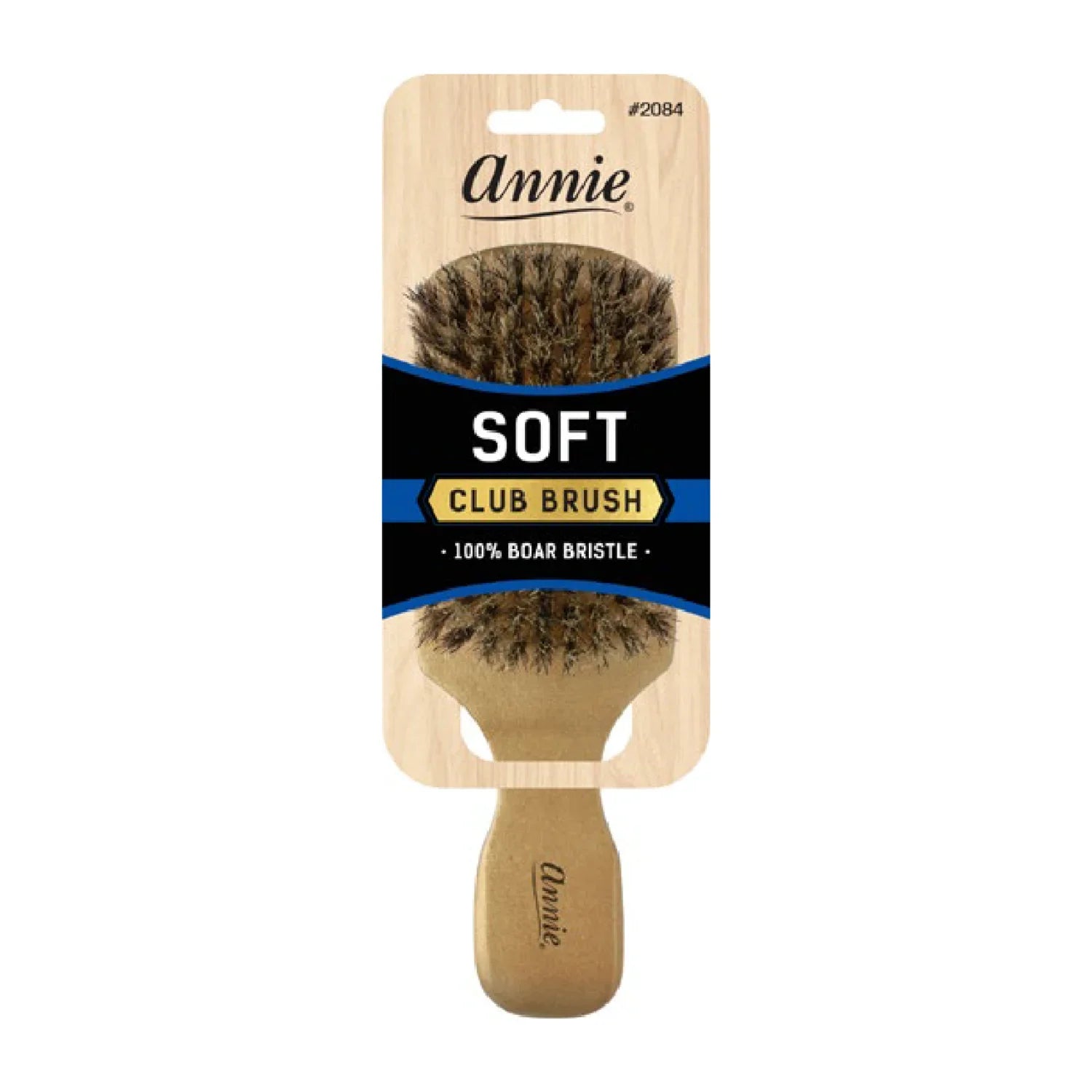 Annie Soft Club Brush 100% Pure Boar Bristles Gold Brushes Annie   