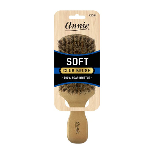 Annie Soft Club Brush 100% Pure Boar Bristles Gold Brushes Annie   