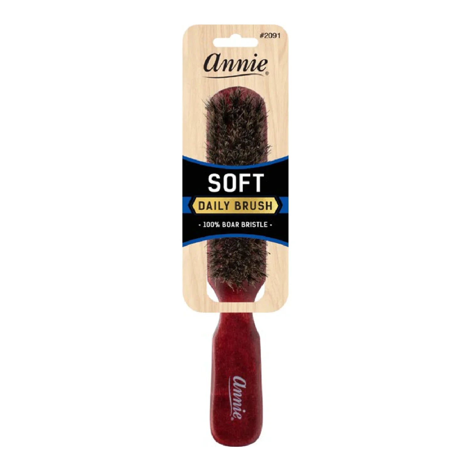 Annie Soft Wooden 100% Boar Bristle Brush 5 Row Brushes Annie   