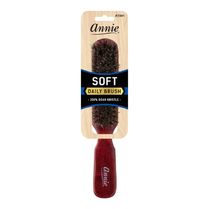 Annie Soft Wooden 100% Boar Bristle Brush 5 Row Brushes Annie   