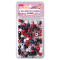 Joy Large Hair Beads 240Ct Black, White, & Red Beads Joy   