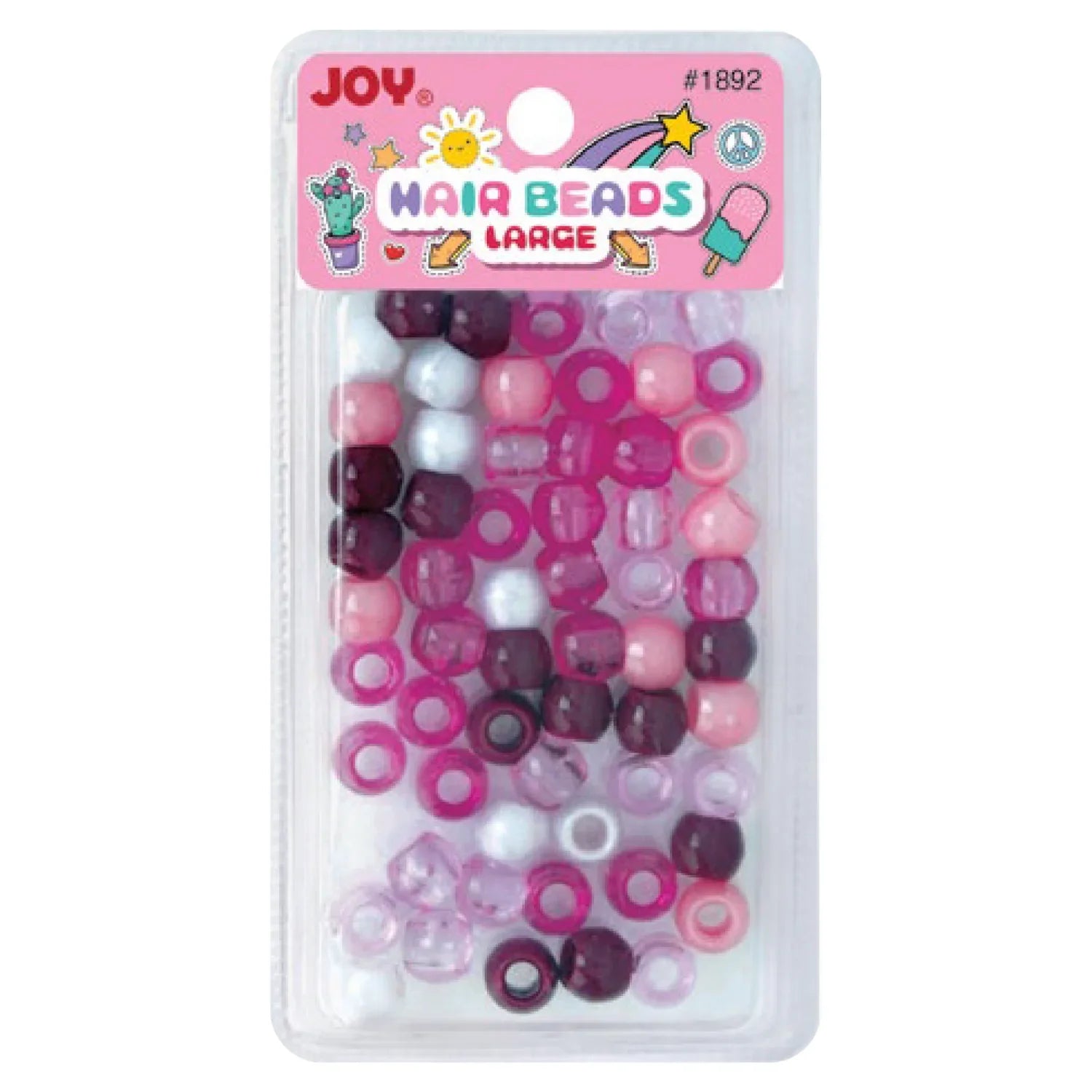 Joy Large Hair Beads 50Ct Asst Dark Purple Beads Joy   