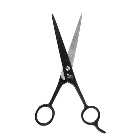 Annie Stainless Steel Straight Hair Shears 7.5" Matte Black